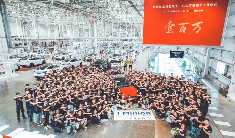 電動車｜Tesla上海產量突破100萬 全球累達300萬輛 馬斯克：生產比需求更大挑戰